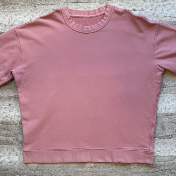 Lululemon Perfectly Oversized Crew in Pink Puff Size 12 - Picture 4 of 12